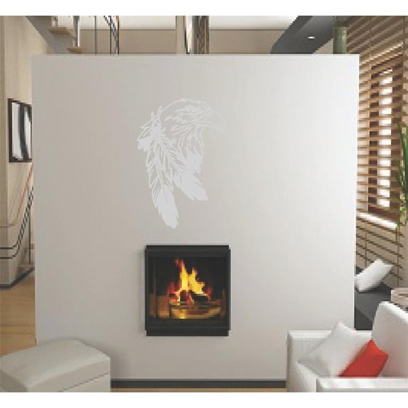 Eagle Usa Bird Picture Art - Color=As Seen- -15"X15" - Animals - Peel & Stick Sticker - Vinyl Wall Decal