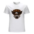 thumbnail image 1 of Eagle Vintage Biker Born to Be Free Men’s Graphic T-shirt Vintage Short Sleeve Sport Tee White XL, 1 of 5