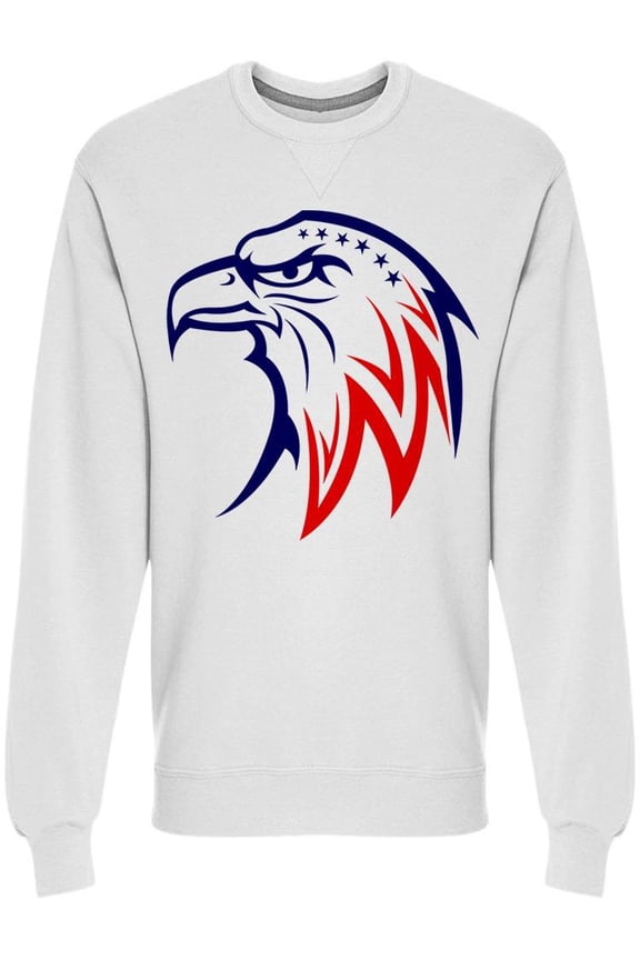 Eagle W/national Colors Sweatshirt Men -Image by Shutterstock, Male Medium