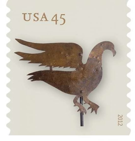 Eagle Weather Vane Canvas Art - US POSTAL SERVICE (24 x 24)