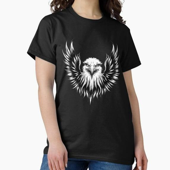 Eagle White Design Bird Lover Nature Wildlife Funny Gift Idea Best Unisex T-Shirt , up to Size 5XL