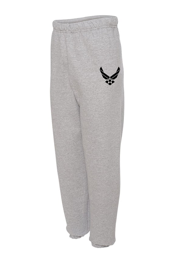 Eagle Wings Air Force Military Style Physical Training Sweat Pants in Gray