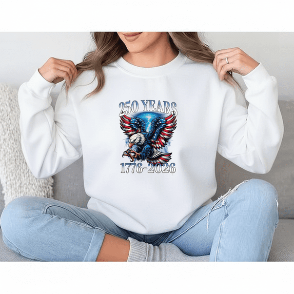 Eagle Wings Celebration Sweatshirt Patriotic 250th Anniversary Heritage Design, up to size 5XL