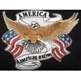 thumbnail image 1 of Eagle With American Banner Embroidered Iron on/Sew patch 5" X 4", 1 of 3
