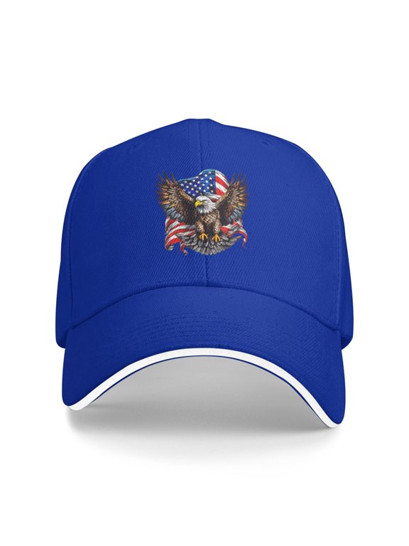 Eagle Usa Flag Graphic Unisex Sandwich Cap Classic Baseball Capunisex Adjustable Casquette Dad Hat