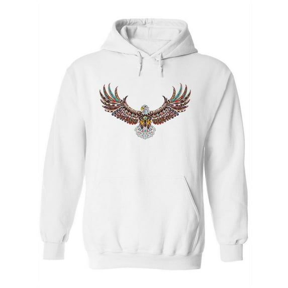 Eagle With Patterns Inside Hoodie Women -Image by Shutterstock, Female Medium