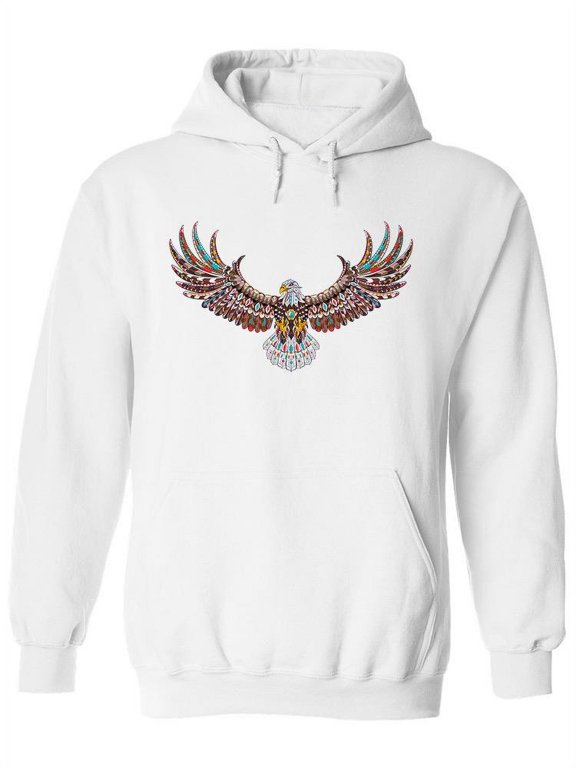Eagle With Patterns Inside Hoodie Women -Image by Shutterstock, Female Small