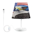 thumbnail image 1 of Eagle and American Flag Desk Lamp LED Table Nightstand Lamps with 3 Color Temperatures for Home Bedroom Living Room Decor 8x12, 1 of 8
