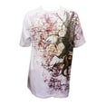 thumbnail image 1 of Eagle and Sword Metallic Gold Embossed Graphic  Mens   T-Shirt White 2XL, 1 of 2