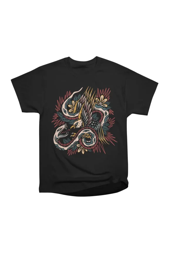 Eagle and snake T-Shirt Tee Gift For Him Merch For Her Apparel For Friend 1