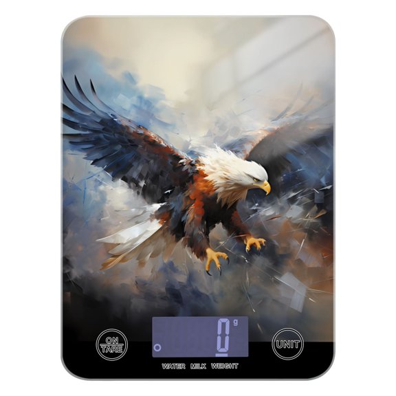 Eagle by Painting Food Scale Digital Kitchen Scale Waterproof Tempered Glass Tare Function 11 lb for Baking Cooking Meal Prep