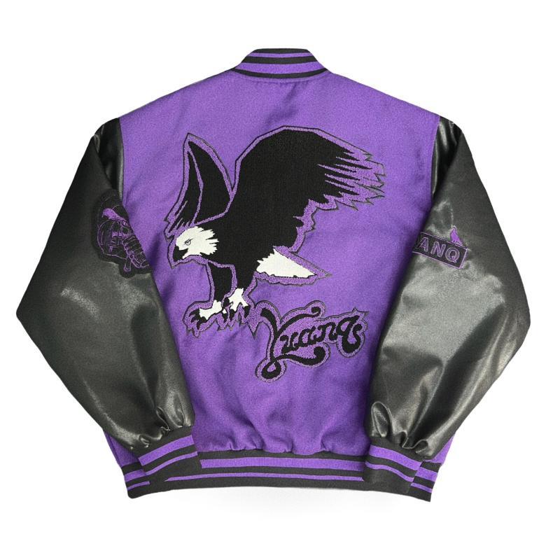Eagle embroidered jackets for men and women baseball jackets hiphop loose casual jackets
