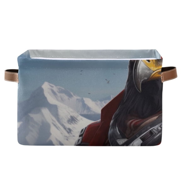 Eagle in Iceberg Storage Bins Baskets With Handles Storage Box Clothes Organizer Organization Toys