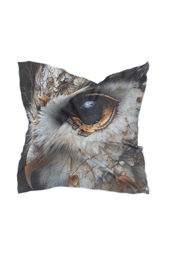 Eagle's Head Square Silk Scarf, 23.6223.62in Polyester Simulated Silk Satin Scarf Tops for Women Head Wraps Shirt Bandana Curly Hair Tie Headband Headscarf