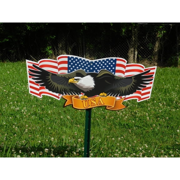 Eagle with American Flag Banner