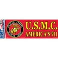 thumbnail image 1 of EagleEmblems BM0075 Sticker-USMC,Americas 911 (3.5x10''), 1 of 1