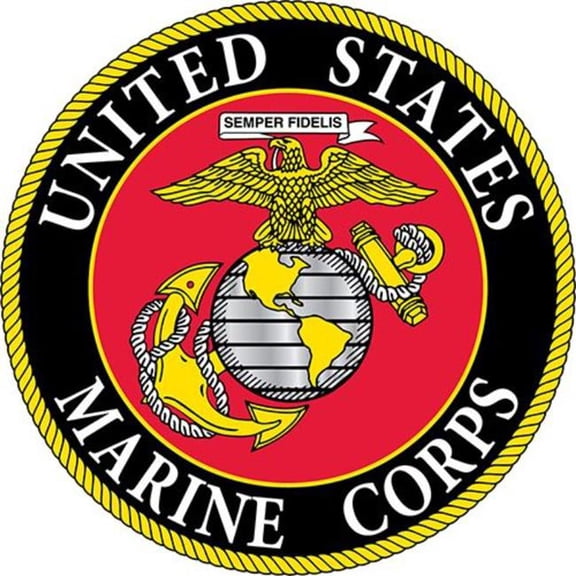 Eagle Emblems PM7369 Patch - USMC Logo - Silver Gold - 4 Piece - 4 in.