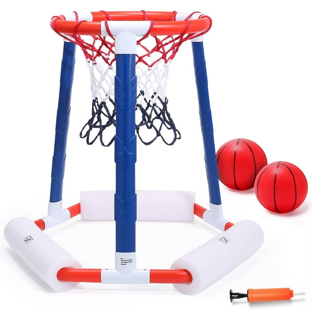 EagleStone Pool Basketball Hoop, Toddler Basketball Hoop Indoor for Kids Adults with 2 Pool