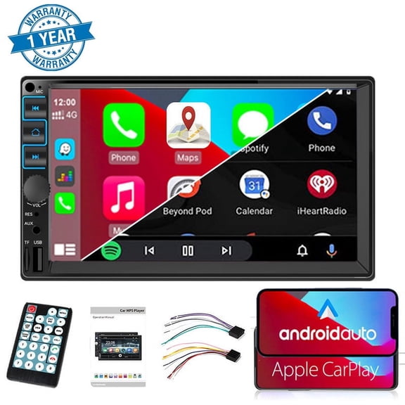 Eaglerich 7801 7 Inch Touch Screen Car Stereo, Bluetooth, Carplay, Android Auto, MP5 Radio