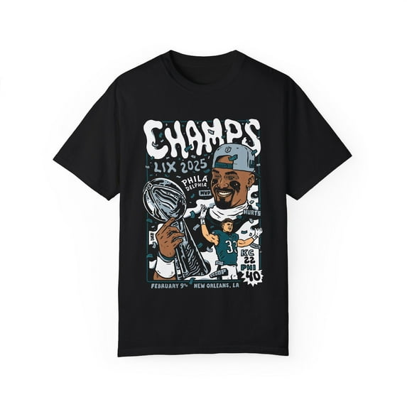 Eagles Champs, Philadelphia, Unisex Comfort Colors Tee, Philly Artist Brunofsky