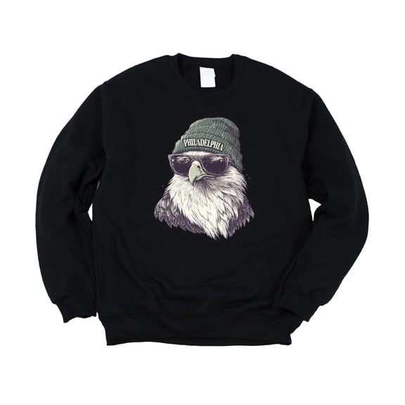 Eagles Football Sports Sweatshirt for Men Women Youth and Toddler Boys and Girls Black Sweatshirt 4T