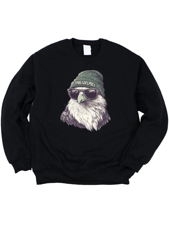 Eagles Football Sports Sweatshirt for Men Women Youth and Toddler Boys and Girls Black Sweatshirt 4T