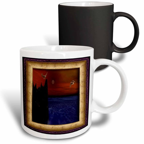 3drose, Eagles on the Cliffs, 3d, 11oz Magic Transforming Mug