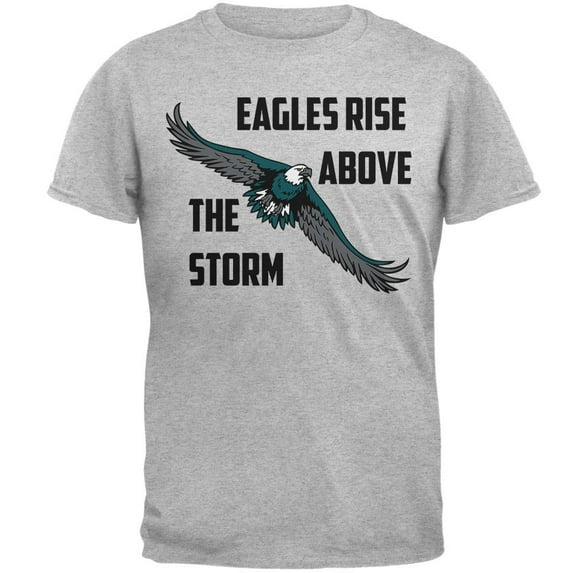 Eagles Rise Above The Storm Mens T Shirt Heather 3X-LG
