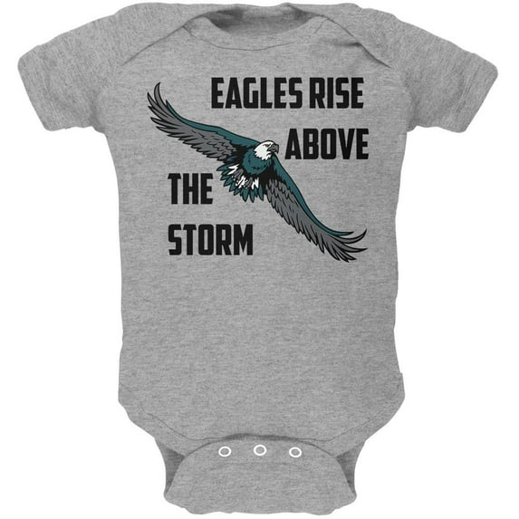 Eagles Rise Above The Storm Soft Baby One Piece Heather 9-12 M