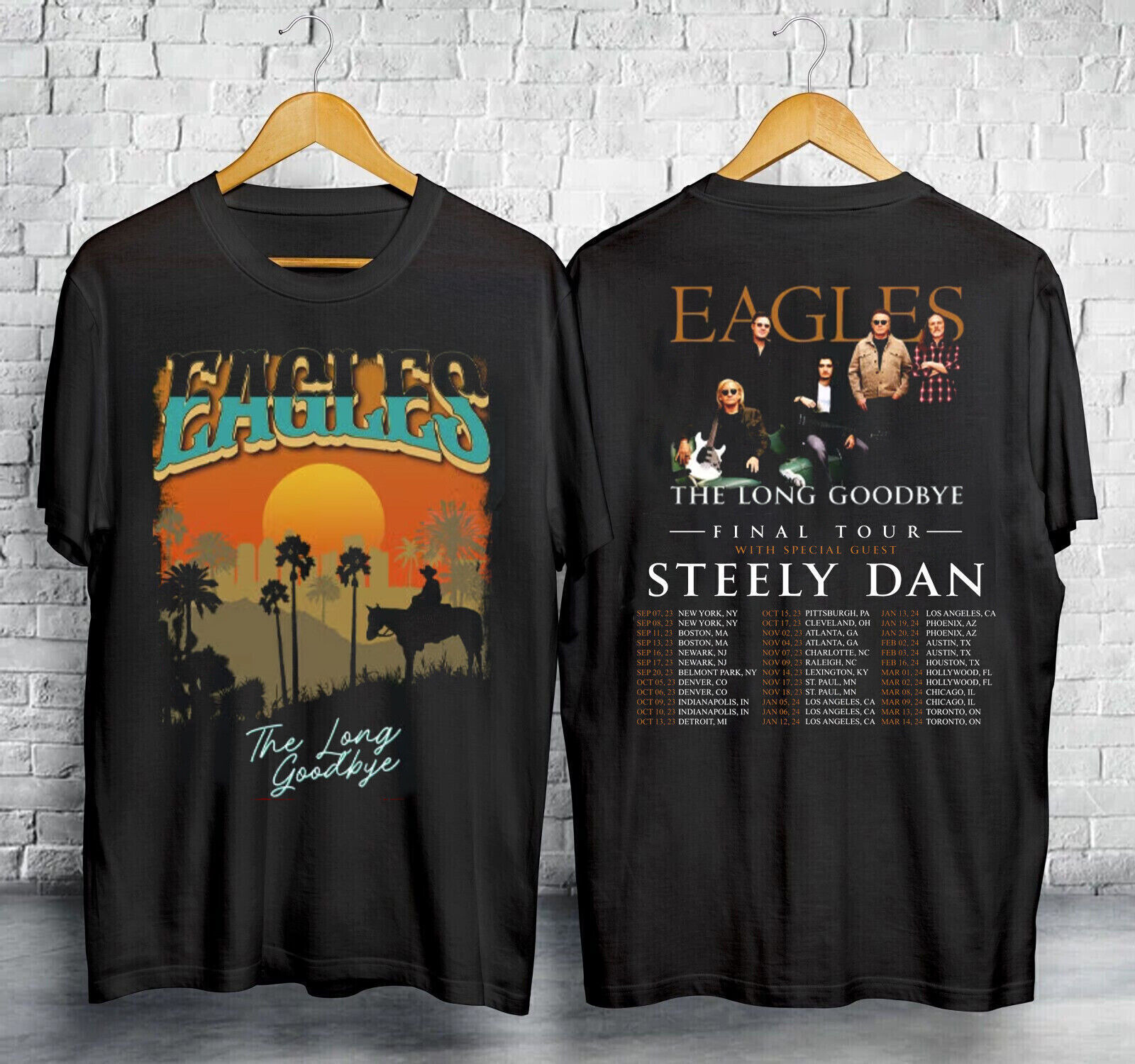 Eagles The Long Goodbye 2023 2024 Tour The California Concert Tshirt
