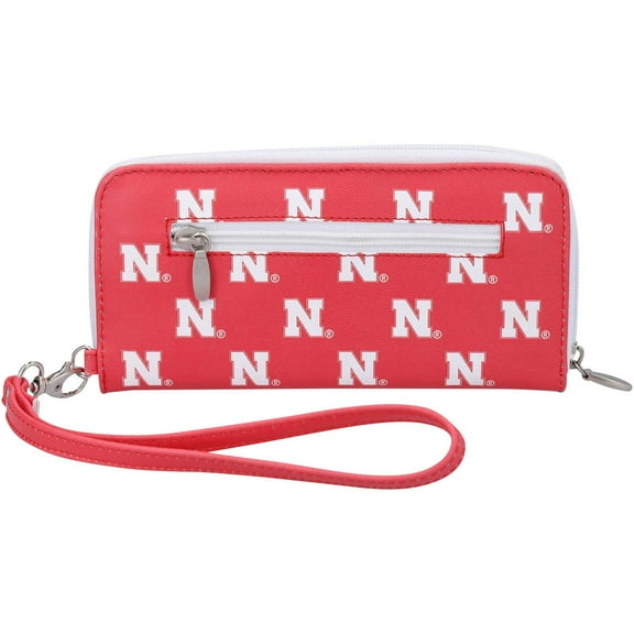 Eagles Wings Ladies Nebraska Cornhuskers Wristlet Womens Leather Wallet Cellphone Money Holder
