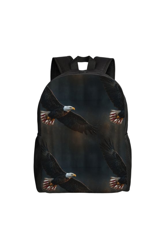 Eagles in flight Backpack with 15 Inch Laptop Compartment,Water-Resistant Daypack, Large Capacity Backpack with Adjustable Breathable Shoulder Straps for Daily Use Travel Gym