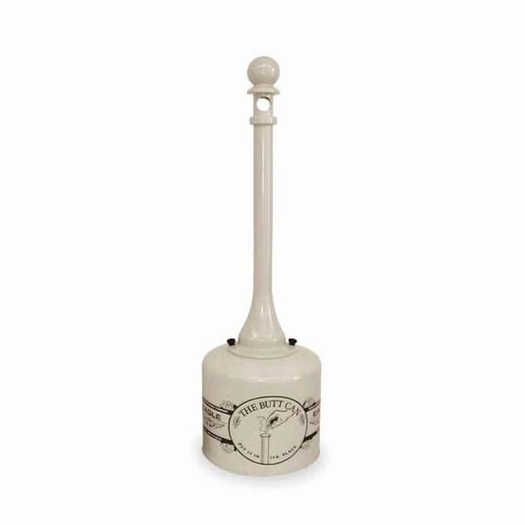 Eaglestar Powder-Coated Galvanized Steel Free-Standing Cigarette Receptacle with 2 Openings, Tan