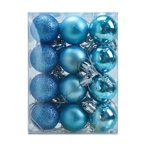Eagokdc 24PCS Christmas Globe Hanging Ornaments Plastic Shatterproof Ball Decorations, Glossy Plastic Christmas Tree Decor for Party Wall Window