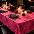 thumbnail image 1 of Eagokdc 2PCS Disposable Plastic Table Cloth, Heavy Duty Wrinkle Free Table Covers, Web Print Decor for Picnic Camping Birthday Halloween Party, 1 of 6
