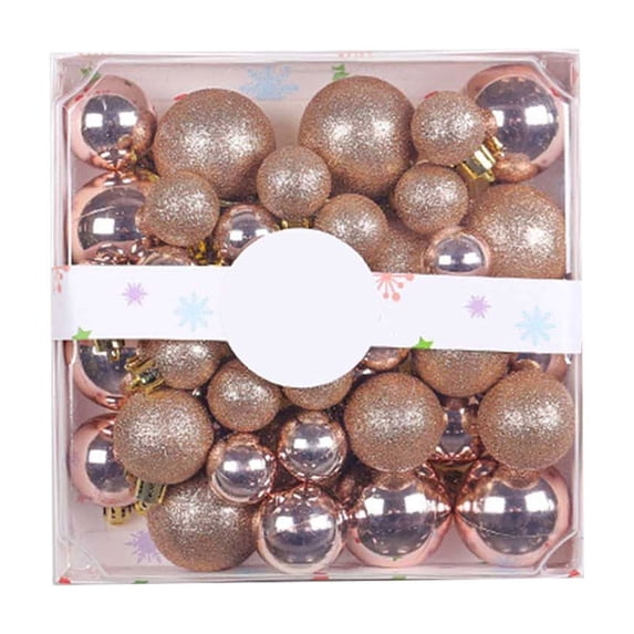 Eagokdc 44PCS Christmas Ball Hanging Decorations Plastic Shatterproof Globe Ornaments, Glossy Plastic Christmas Tree Decor for Party Wall Window