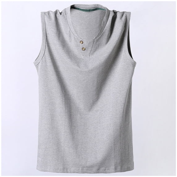 Eagokdc Basic Tank Tops for Men Casual Summer Crew Neck Sleeveless Gym Big And Tall Top Size XL-6XL