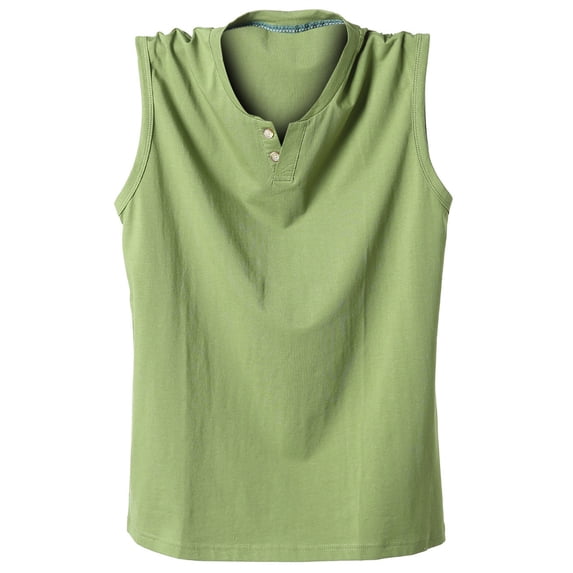 Eagokdc Basic Tank Tops for Men Casual Summer Crew Neck Sleeveless Gym Big And Tall Top Size XL-6XL