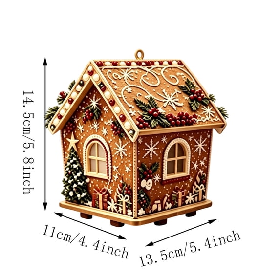 Eagokdc Christmas DIY Diamond Art Kits Wooden House Shaped Pearl Painting Kits for Adults, Home Decor Art Craft Kit Upgraded Beads Craft for Holiday Family Activity