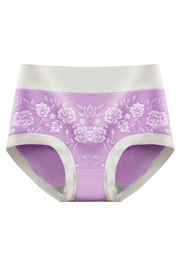 Cotton Underwear for Women High Waisted Full Coverage Soft Comfortable Brief Panties for Ladies Size L-2XL