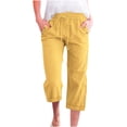 thumbnail image 1 of Eagokdc Lightweight Capris Pants for Women Loose Casual Outdoor Athletic Ladies Capri Pants With Pockets Size S-5XL, 1 of 5