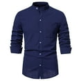 thumbnail image 1 of Eagokdc Man Fashion Shirts Casual Long Sleeves Wrinkle-Free Collar Work Cotton Big and Tall Shirt Size S-2XL, 1 of 9