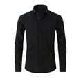 thumbnail image 1 of Eagokdc Man Fashion Shirts Casual Pullover Button Down Collar Long Sleeves Big and Tall Shirt With Pocket Size S-2XL, 1 of 7