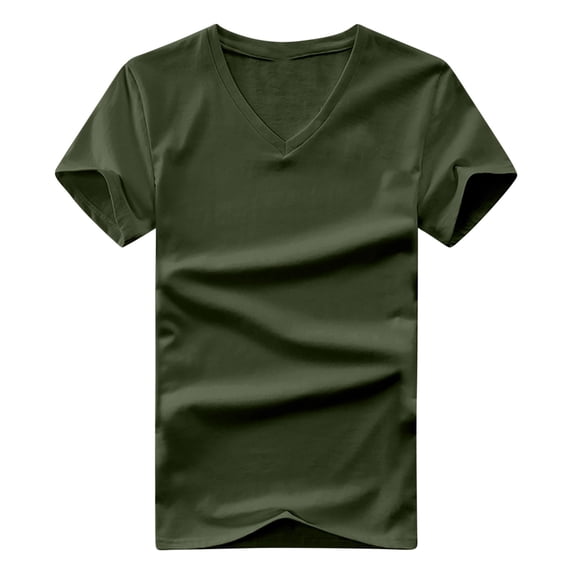 Eagokdc Men T shirt Casual V Neck Plain Fitness Black Plain Big and Tall Short Sleeve Tee Shirts Size S-5XL