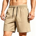 thumbnail image 1 of Eagokdc Men's Elastic Waist Shorts Casual Loose Comfy Drawstring Big And Tall Short With Pockets Size S-3XL, 1 of 9