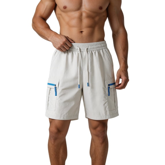 Eagokdc Men's Elastic Waist Shorts Casual Loose Comfy Drawstring Big And Tall Short With Pockets Size S-4XL