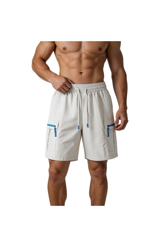 Men's Elastic Waist Shorts Casual Loose Comfy Drawstring Big And Tall Short With Pockets Size S-4XL
