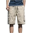 thumbnail image 1 of Eagokdc Men's Shorts Casual Elastic Waist Big And Tall Exercise Black Short With Pocket Size M-6XL, 1 of 8
