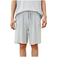 thumbnail image 1 of Eagokdc Men's Shorts Casual Solid Color Straight Big And Tall Workout Short With Pocket Size L-5XL, 1 of 8