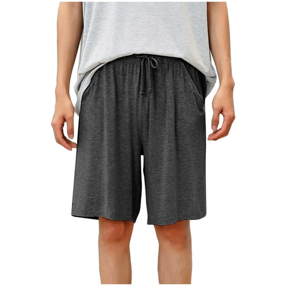 Eagokdc Men's Shorts Casual Solid Color Straight Big And Tall Workout Short With Pocket Size L-5XL